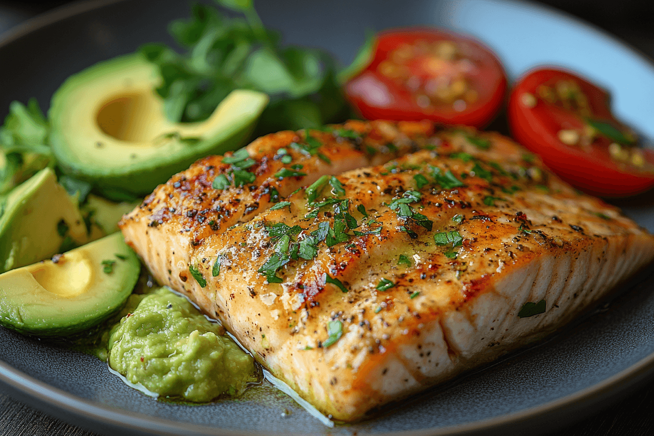 Avocado sauce for salmon