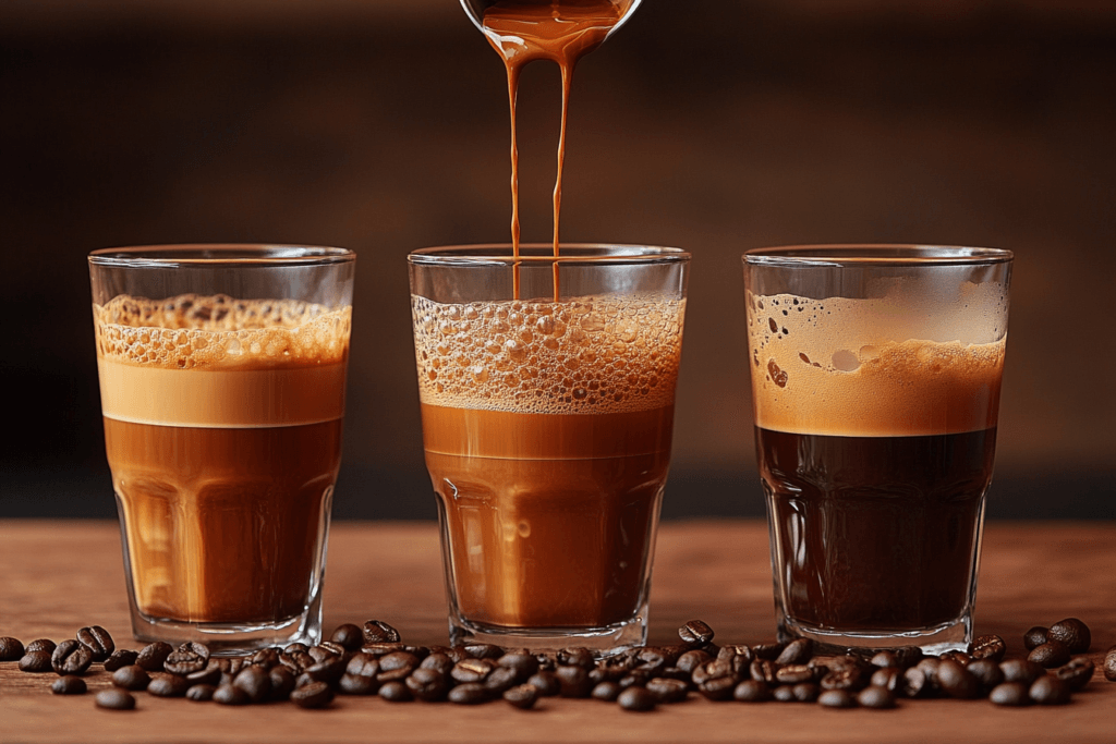 Brewing methods for espresso and pour-over coffee.