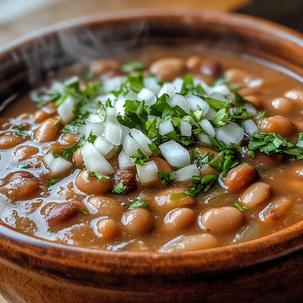 Slow cooker pinto beans recipe with fresh herbs