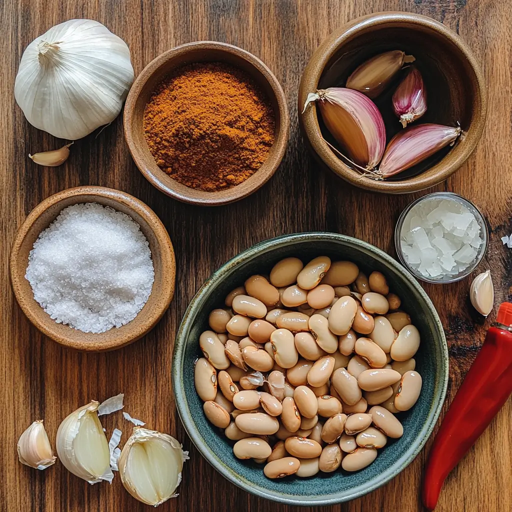 Ingredients for slow cooker pinto beans recipe
