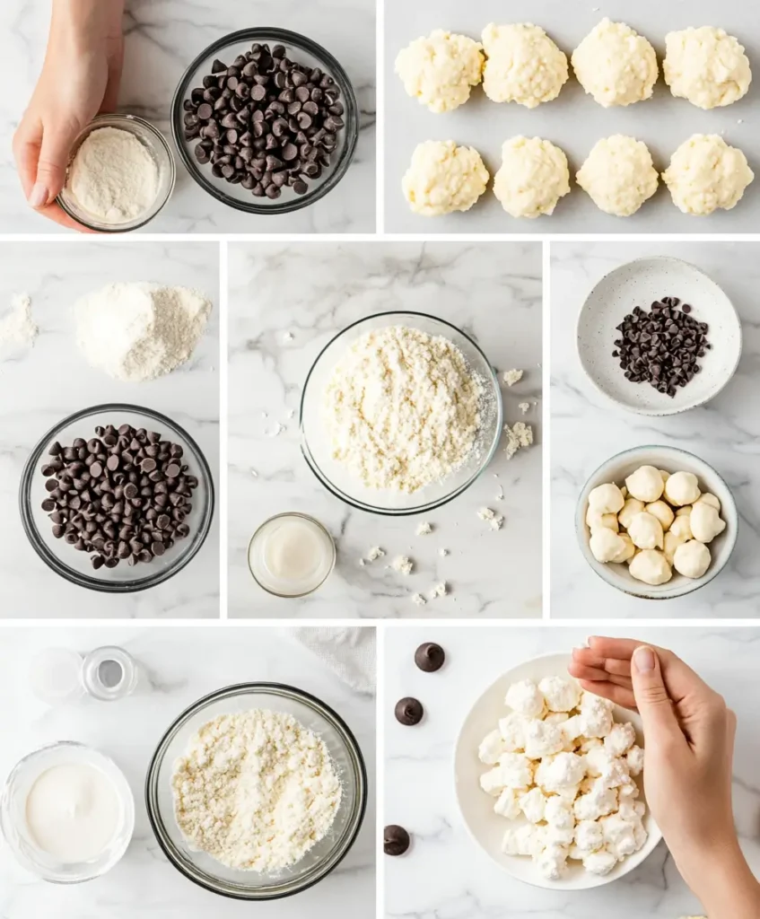 Step-by-step preparation process of protein cottage cheese cookie dough