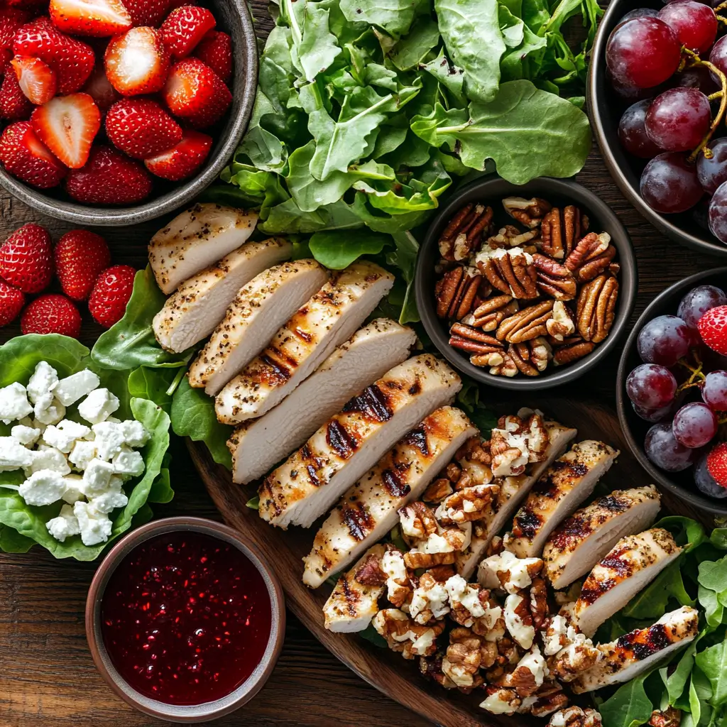 Ingredients used in Longhorn strawberry salad