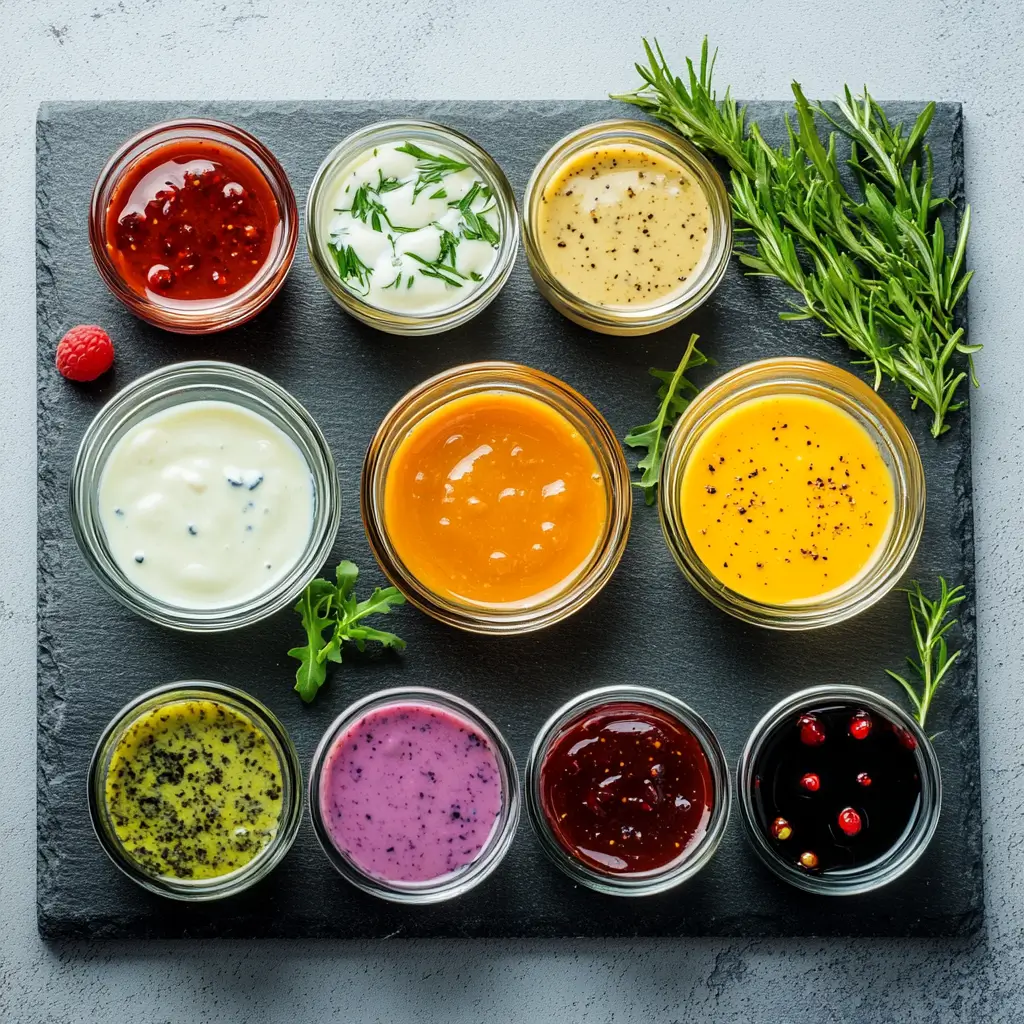 Selection of dressings used for Longhorn salads