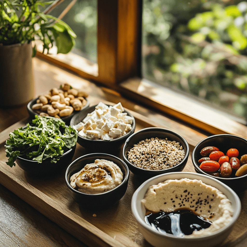 Flavor boosters for lazy girl lunches including sauces and toppings