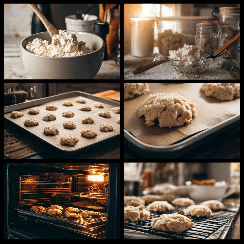 Step-by-step baking process for low sugar cookies