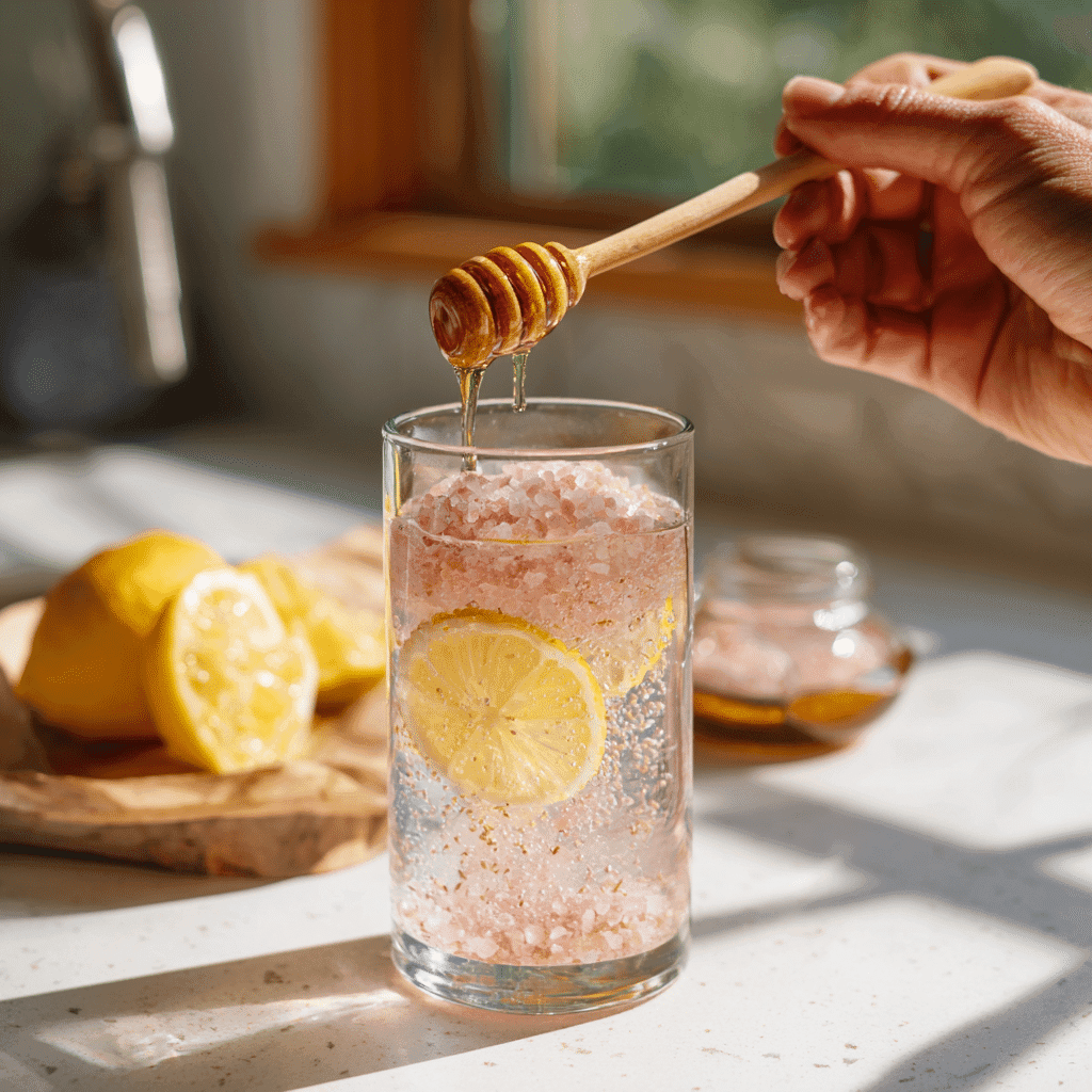mixing pink salt diet drink recipe