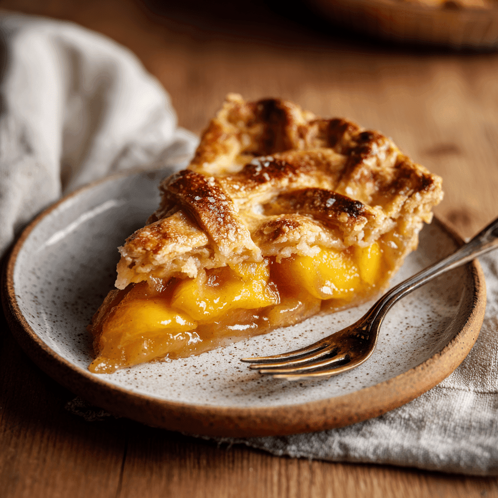 canned peach pie recipe slice