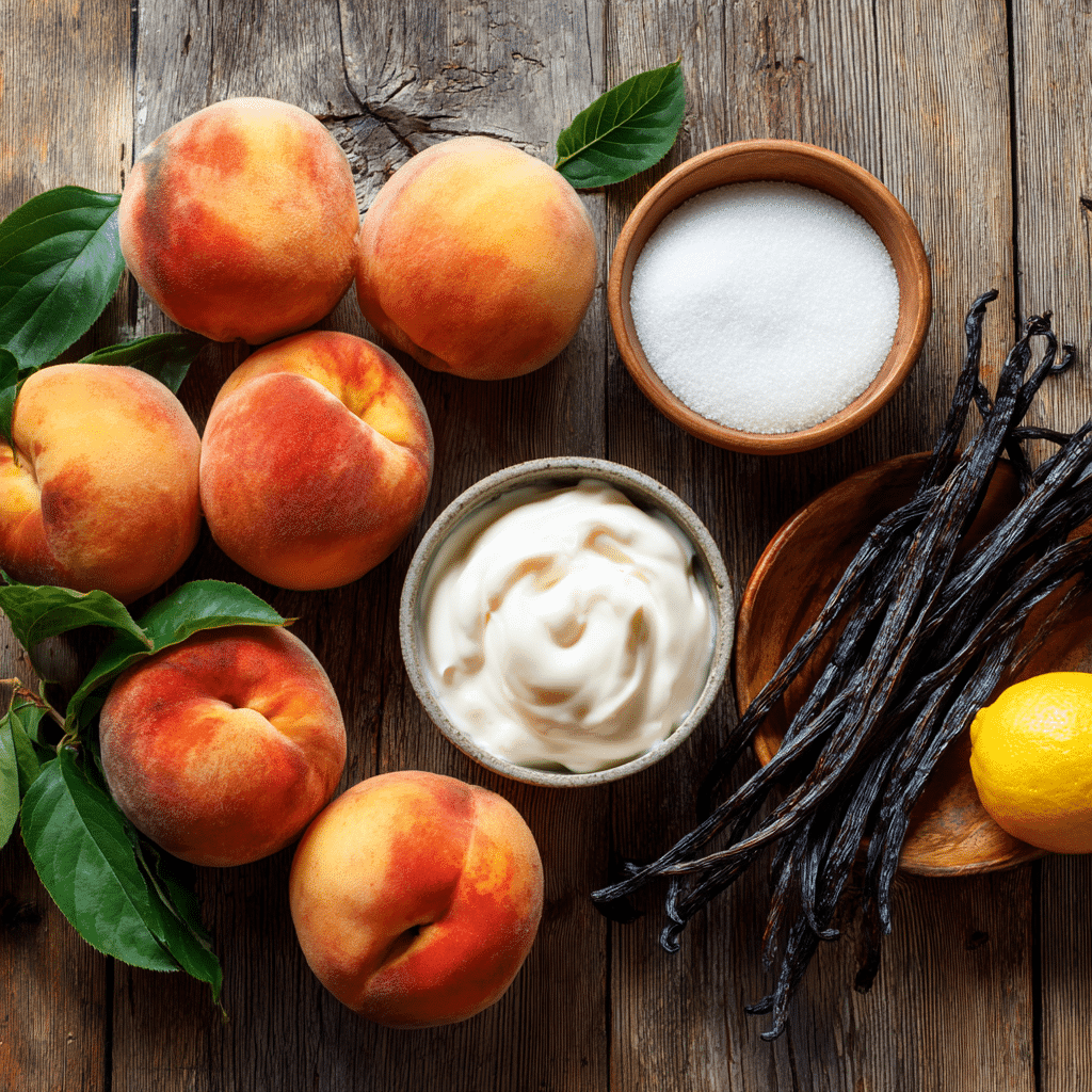 peach ice cream recipe fresh ingredients