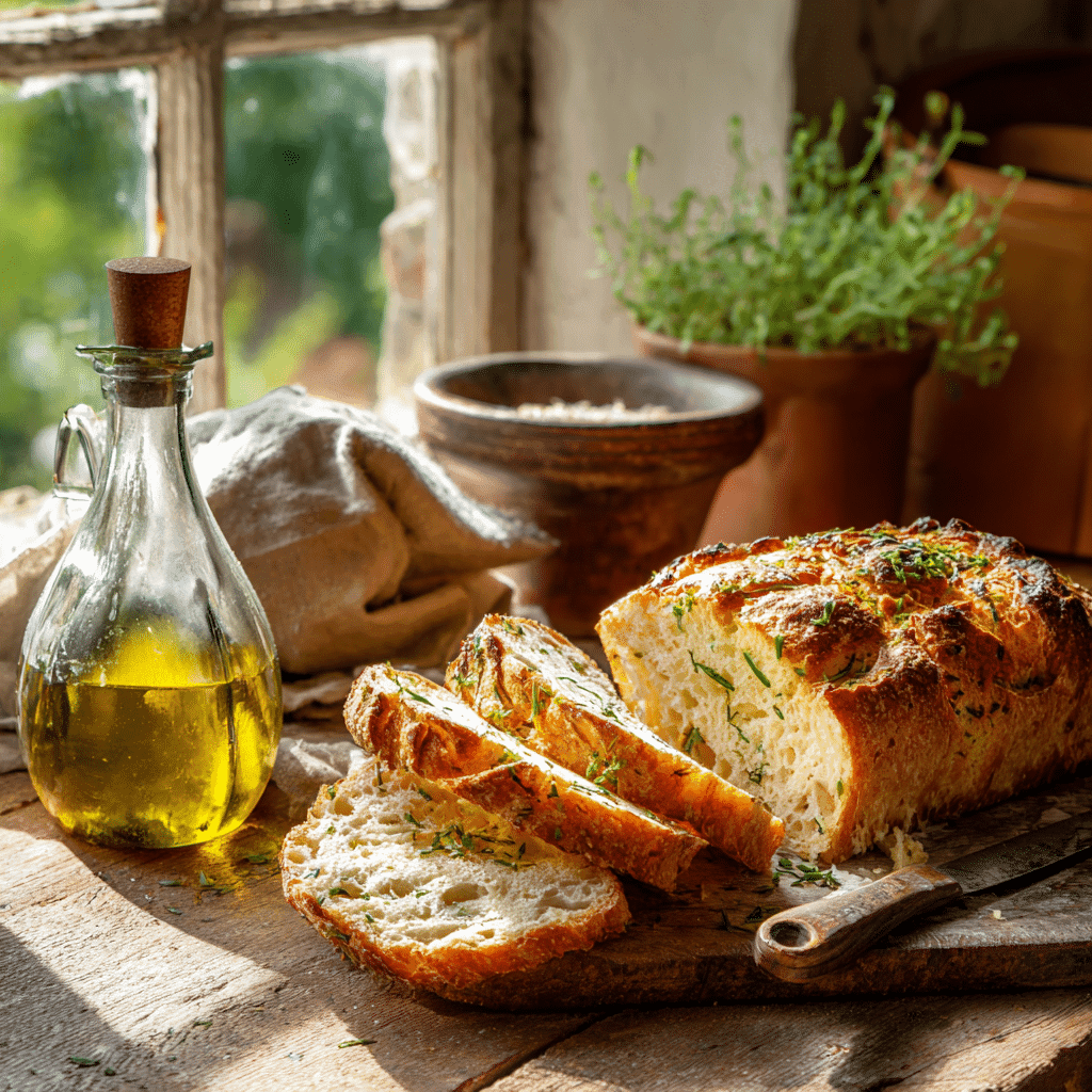 serving sliced gluten-free levain bread