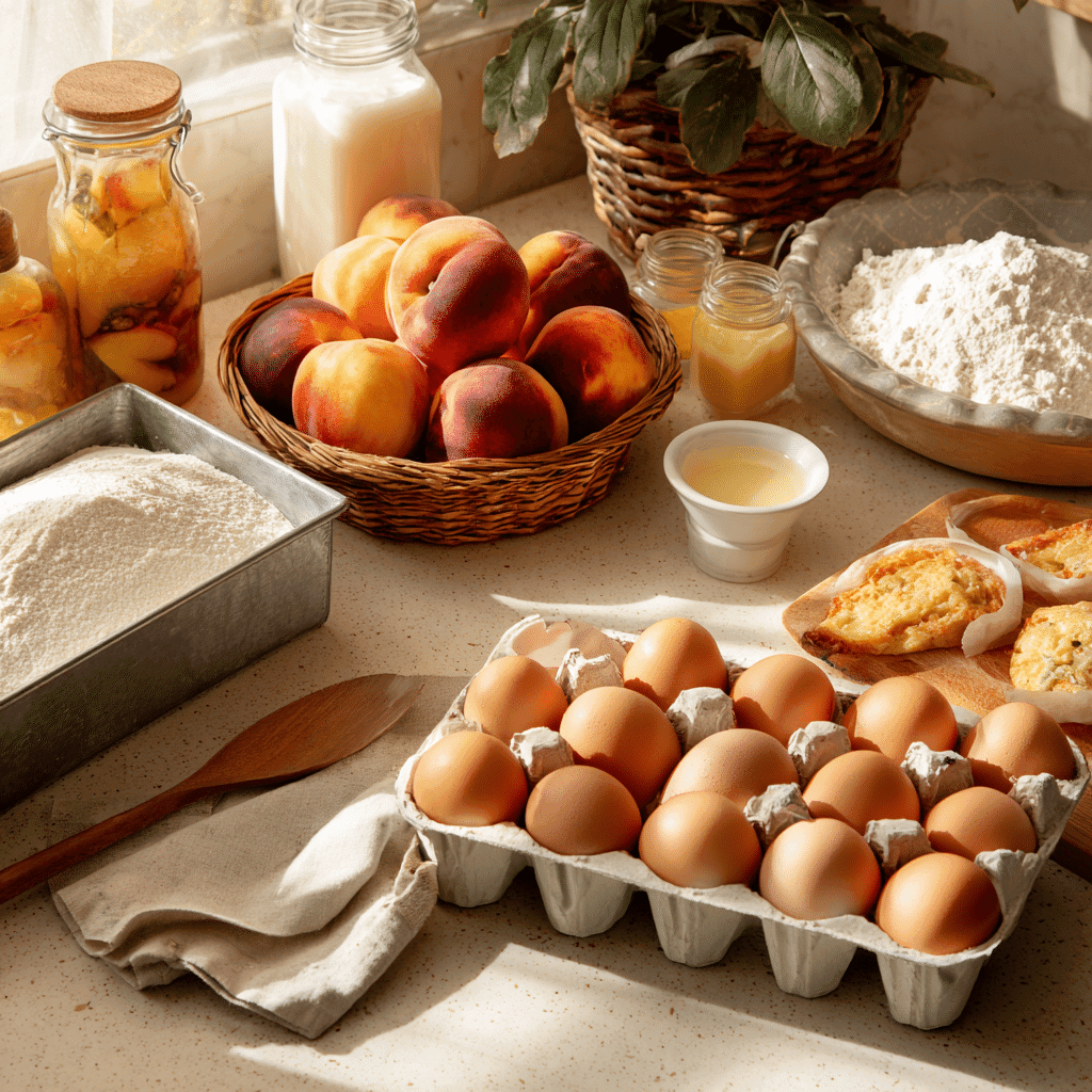 Peach Bread Recipe ingredients