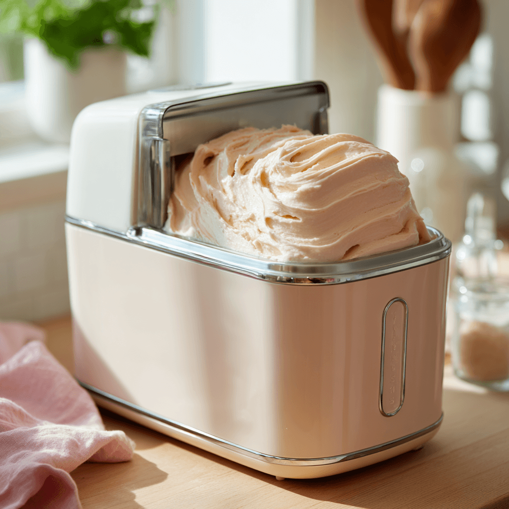 peach ice cream recipe churning process