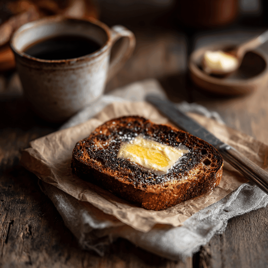 chocolate sourdough bread serving idea
