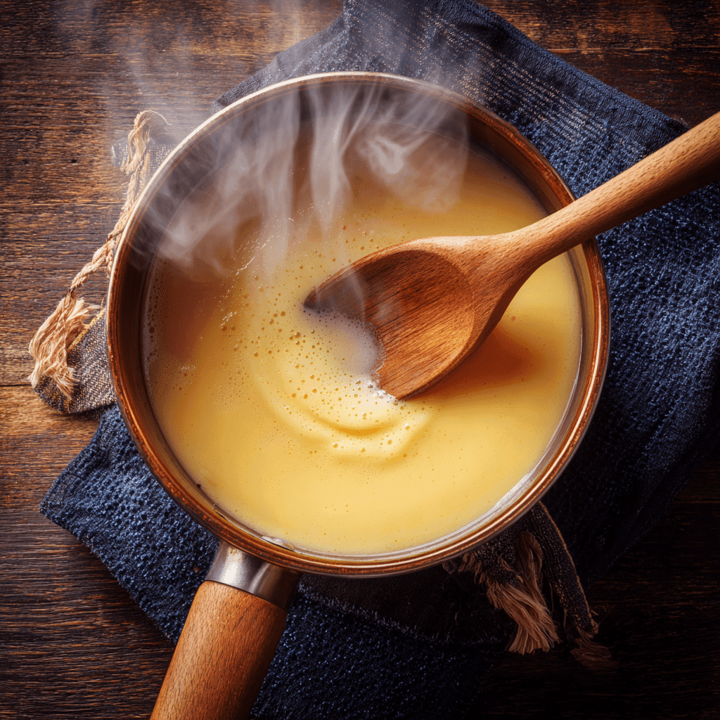 peach ice cream recipe custard base step