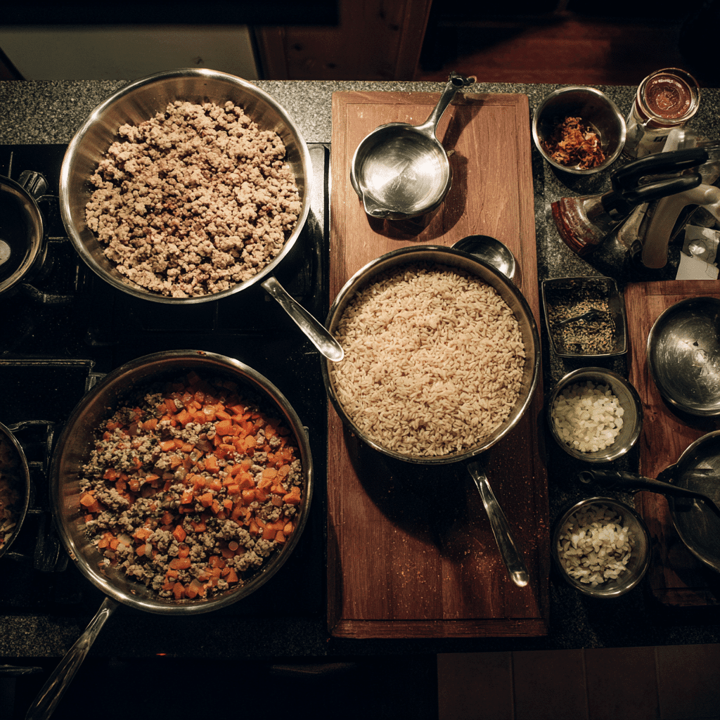Cooking base for taco lunch meal prep