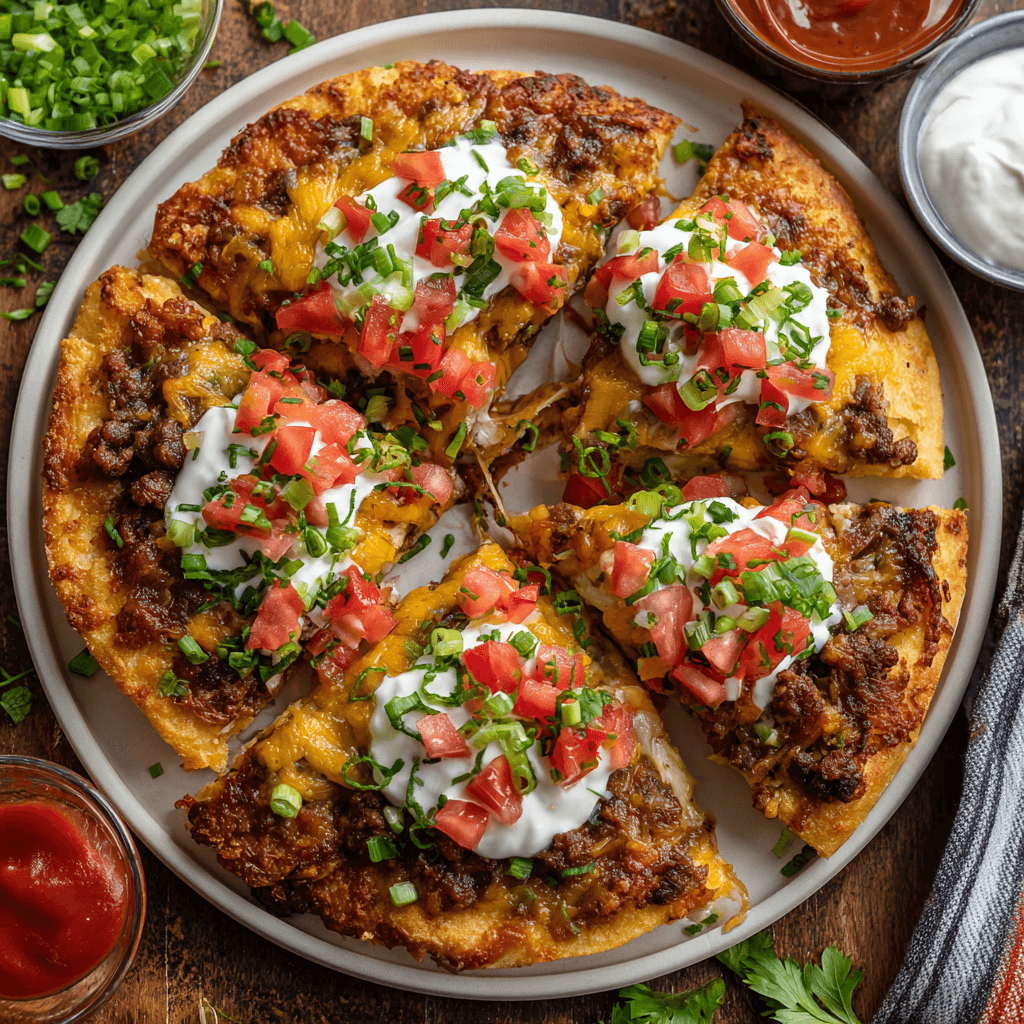 Serving copycat Taco Bell Mexican Pizza