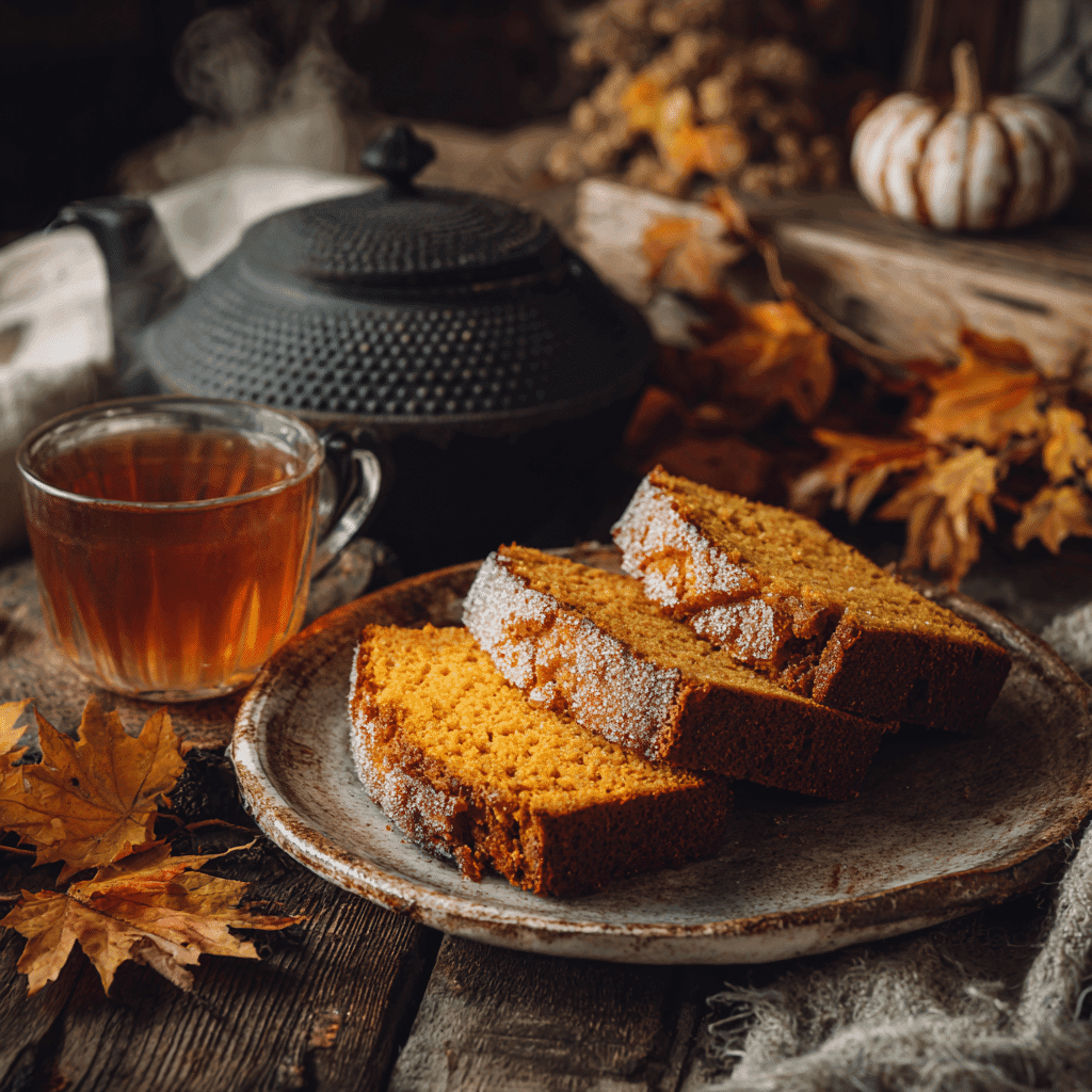 Slices of Sweet Sourdough Pumpkin Bread