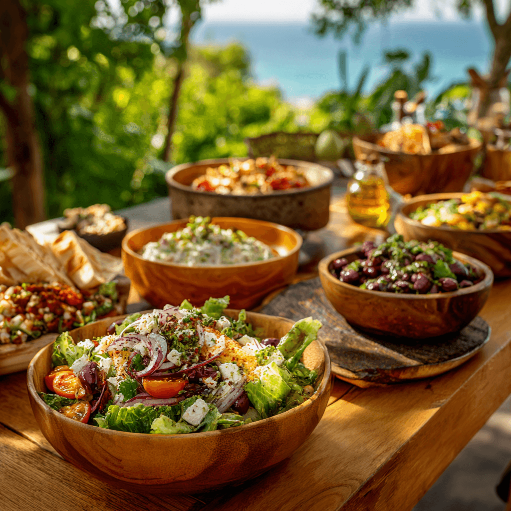 Mexican Salad with Cilantro Lime Dressing in bowl