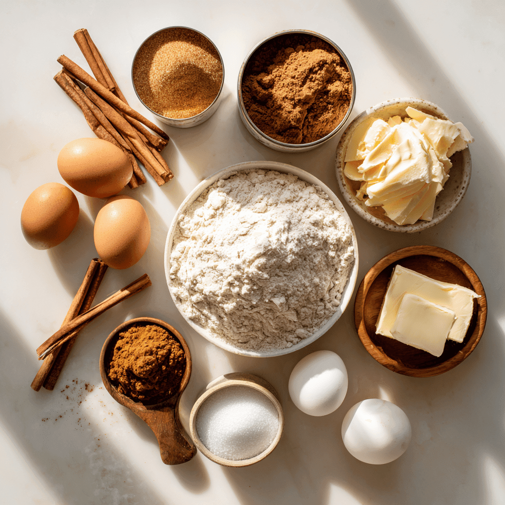 Ingredients for Pumpkin Spice Cinnamon Roll Mummies