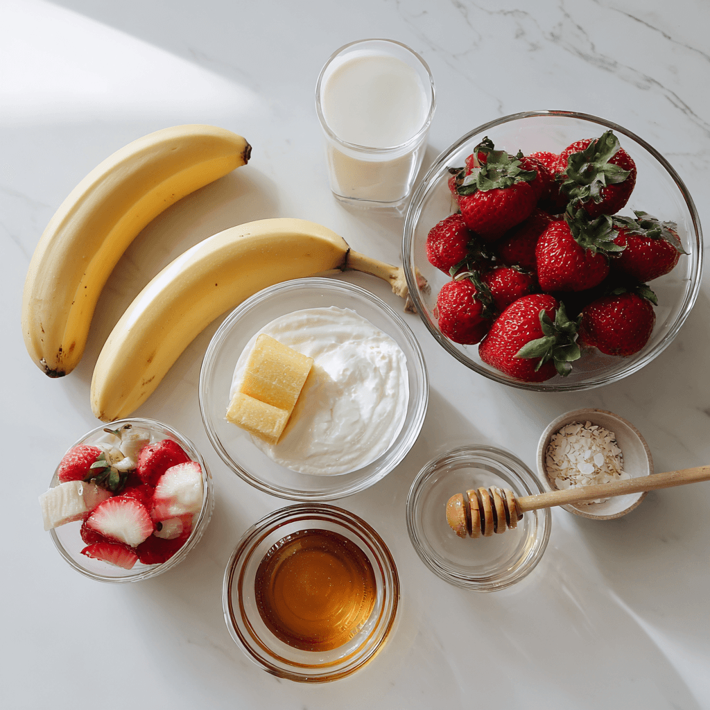 Ingredients for 5-Minute Fruit Smoothie Bowl (with Greek Yogurt)