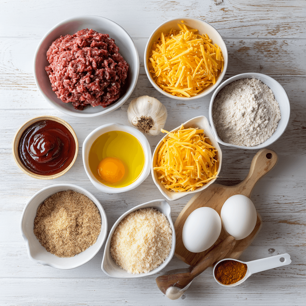 BBQ Cheddar Meatloaf Recipe Ingredients
