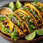 Smash Burger Tacos sizzling in skillet