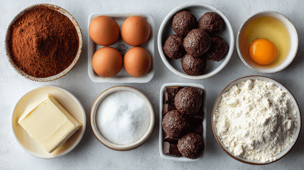 Ingredients for Gooey Lava Cookies recipe