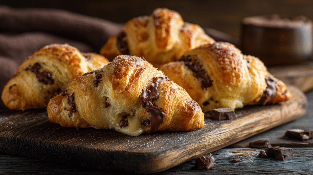 Cookie Croissants fresh from oven