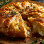 Baked Brie with Apple Chutney and Thyme served warm