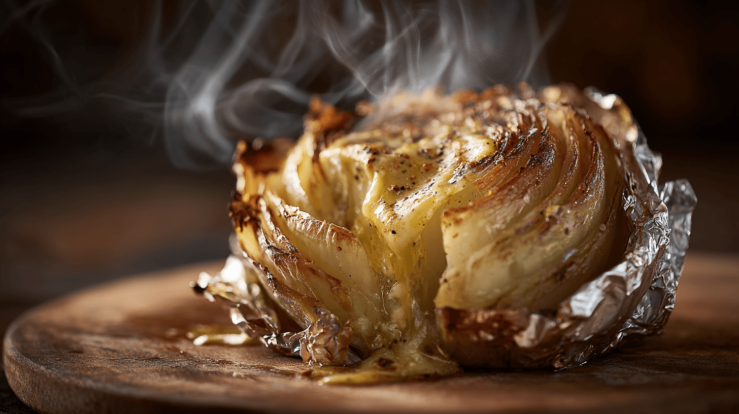 onion boil with roasted steam and butter