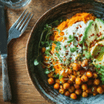Viral cottage cheese sweet potato bowl with toppings