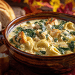 Serving Chicken Tortellini Soup