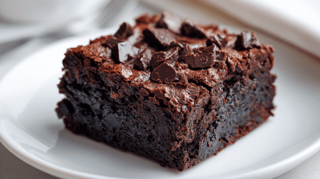 mixing vegan cocoa brownie batter