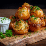 Awesome Blossom Onion Bites served with dipping sauce
