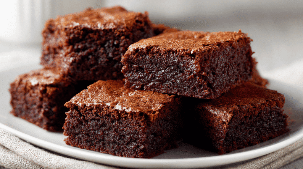 Served Slices of Whole Wheat Eggless Brownies