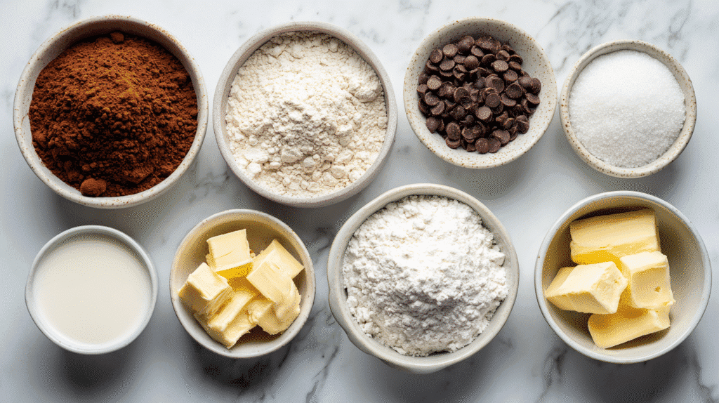 Ingredients for Whole Wheat Eggless Brownie Recipe