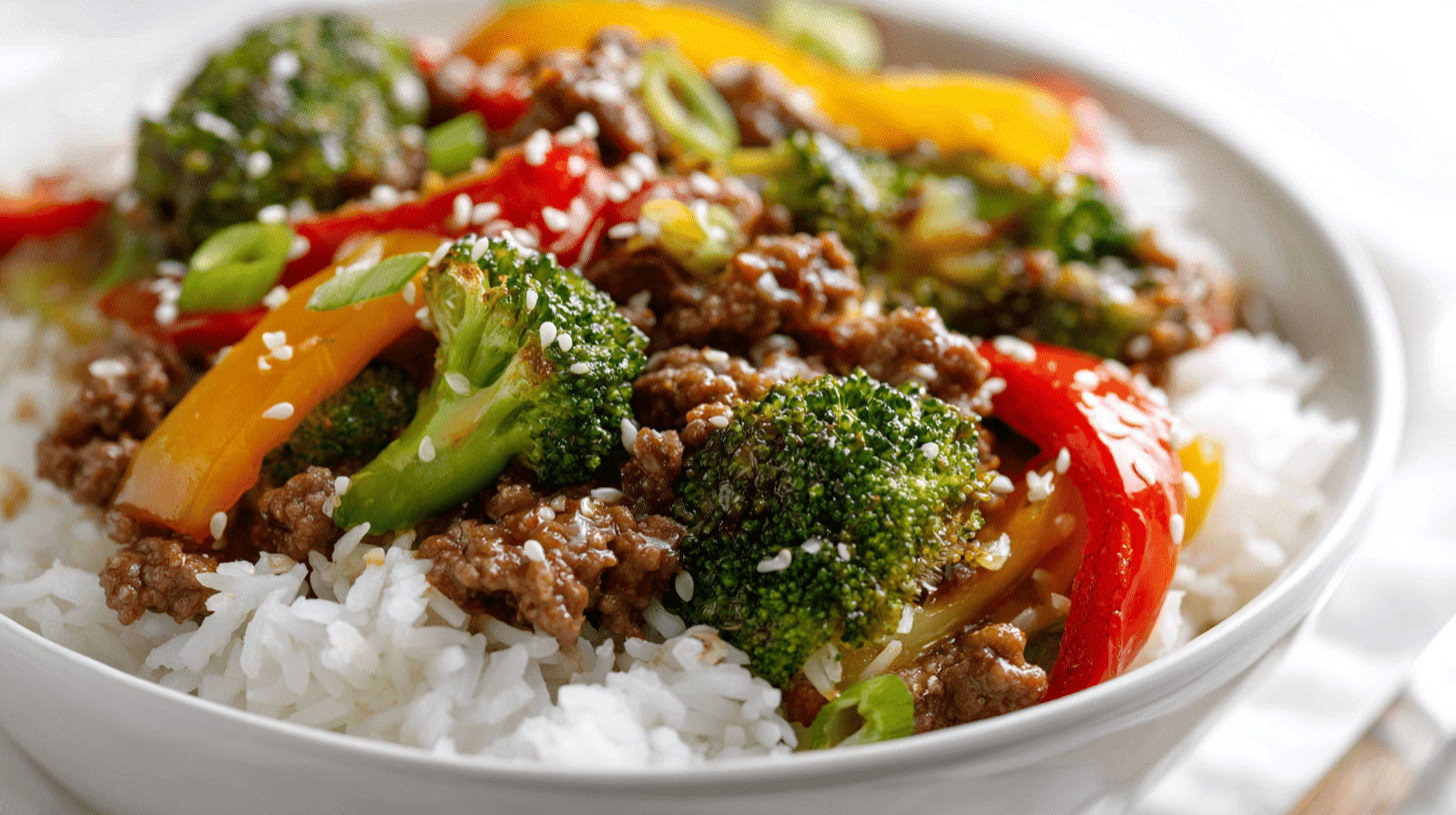 U3823717446 A Close Up Shot Of Fast Ground Beef Stir Fry With 9636eeb4 2690 4ddb 9739 6db61aa07842 2