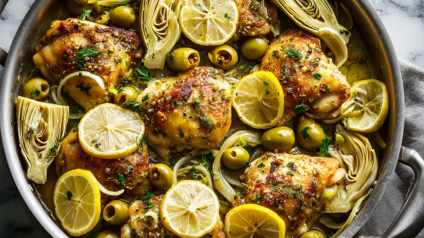 U3823717446 Close Up Of Mediterranean Lemon Chicken Thighs In 87d8c5ad 24cf 4fdb 839a Ea9ff2769114 3