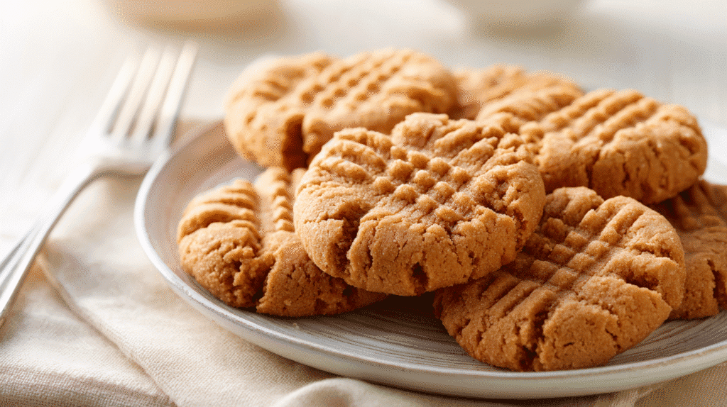 U3823717446 Close Up Of Freshly Baked Peanut Butter Cookies W A37334a5 E18b 4eee Ab4b C6219861730e 3