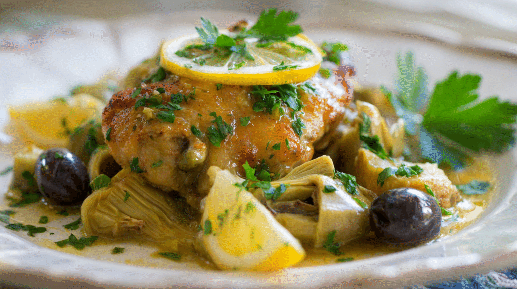 U3823717446 Close Up Of Plated Mediterranean Lemon Chicken Th 6e156bc2 F06b 46eb 85a7 93885c9f9fc1 1