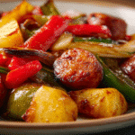 U3823717446 Close Up Of Roasted One Pan Smoked Sausage And Ve 54ebd042 6238 4d4e Ae9e 00ef716981ee 0