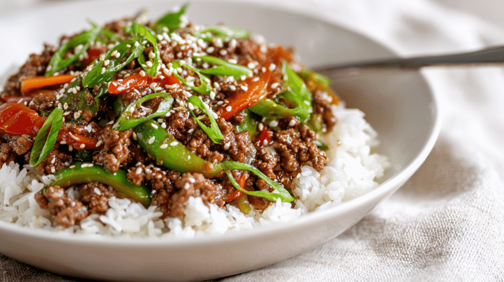 U3823717446 Fast Ground Beef Stir Fry With Rice Served In A W 49b7034c Eeaf 4d84 B689 59930aa8c765 1