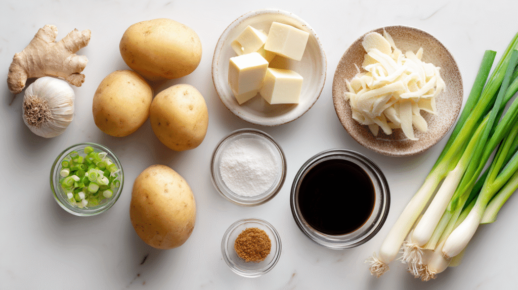 Ingredients for Easy Potato Noodles with Tofu