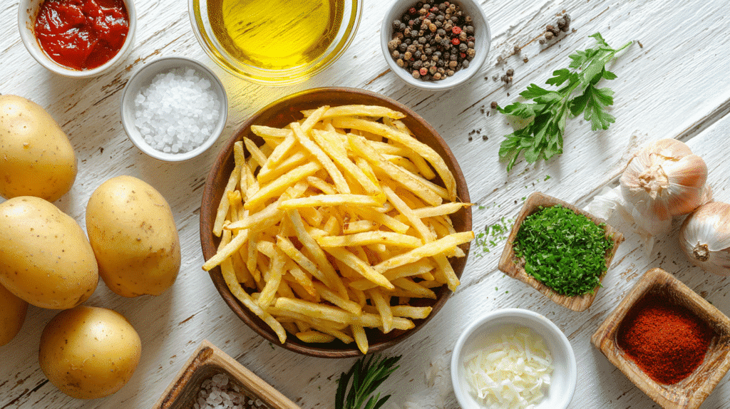 Ingredients for Air-Fried Potato Noodle Sticks