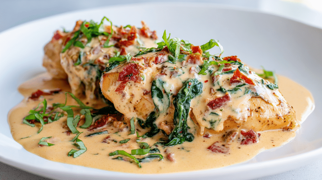 U3823717446 Zoomed In Plated Creamy Tuscan Chicken With Sauce C24a3942 E8f3 42e4 8991 1a2be2615c32 2