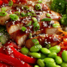 Teriyaki Chicken Healthy Bowl with vegetables and rice