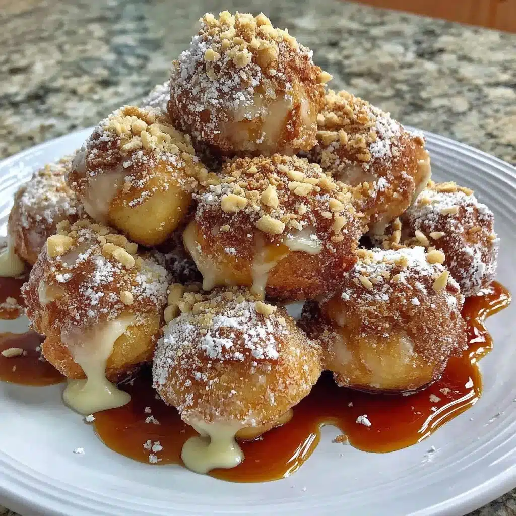 2-ingredient banana donut holes fresh out of the oven