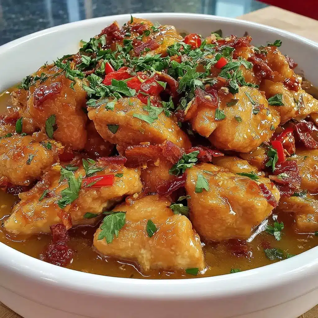 Delicious Asian Crockpot Orange Chicken served with steamed rice and veggies.