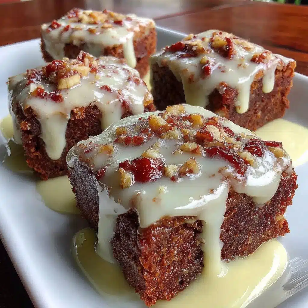 Delicious banana bread brownies topped with chocolate chips on a rustic wooden table.
