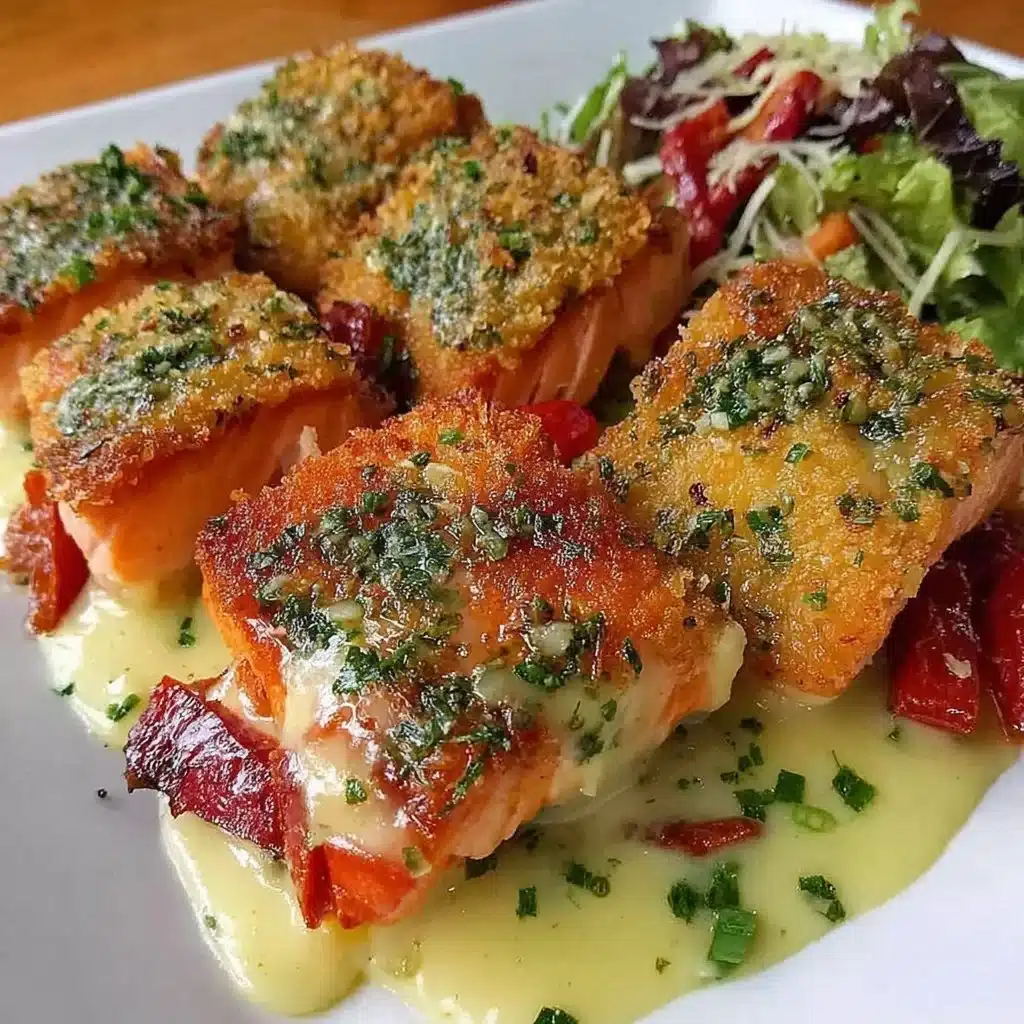 Savory Bang Bang Salmon Bites served on a plate, perfect for appetizers.
