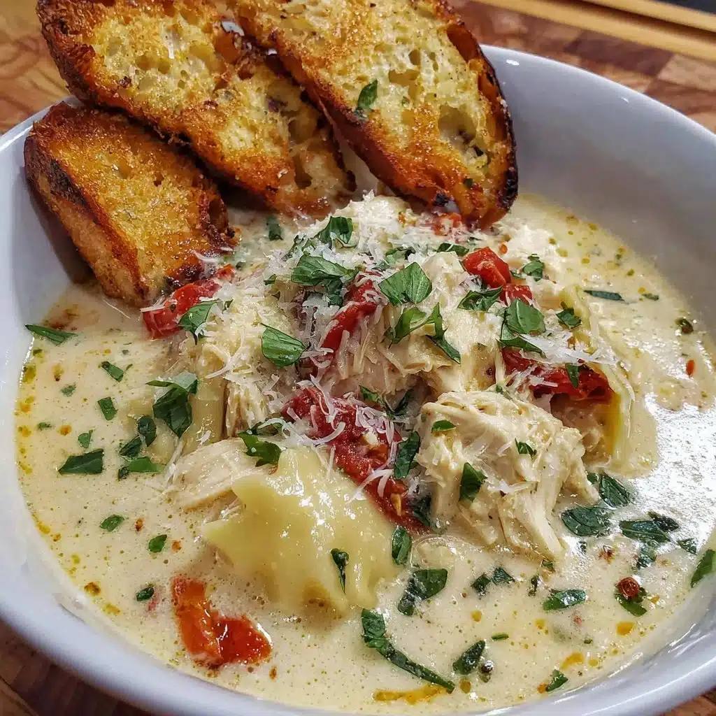 Crock Pot Creamy Chicken Parmesan Soup